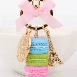 NWT Macroons and Eifel Tower Paris PURSE CHARM